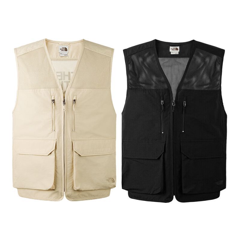THE NORTH FACE 北面 UtilityCampVestGravel运动休闲纯色男款V领拉链马甲外套87V4 207.81
