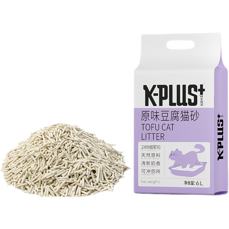 K-PLUS 纯豆腐猫砂 6L 13.9元（需用券）