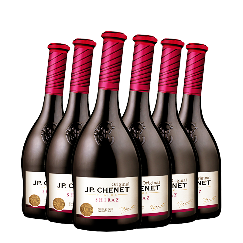 J.P.CHENET 香奈 西拉干红葡萄酒 法国原装进口 歪脖子酒 13.5度 日常饮用 聚会 