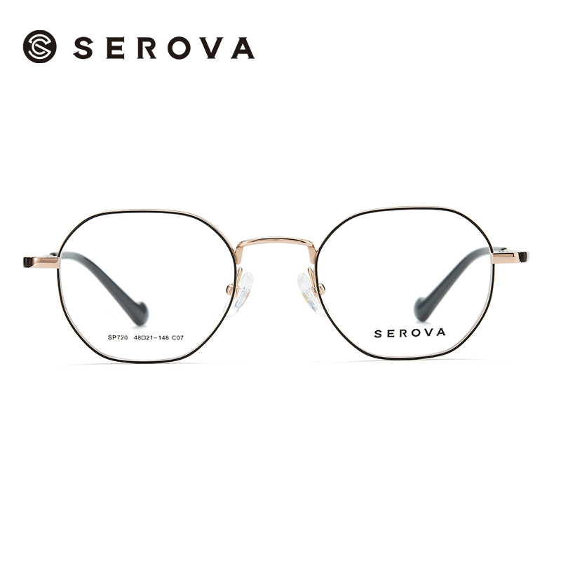 施洛华 眼镜架钛合金小框男女款可配高度近视显薄镜片SP720 178元（需用券）
