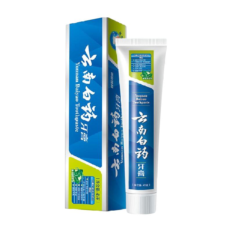 云南白药 牙膏薄荷香型 45g 9.3元