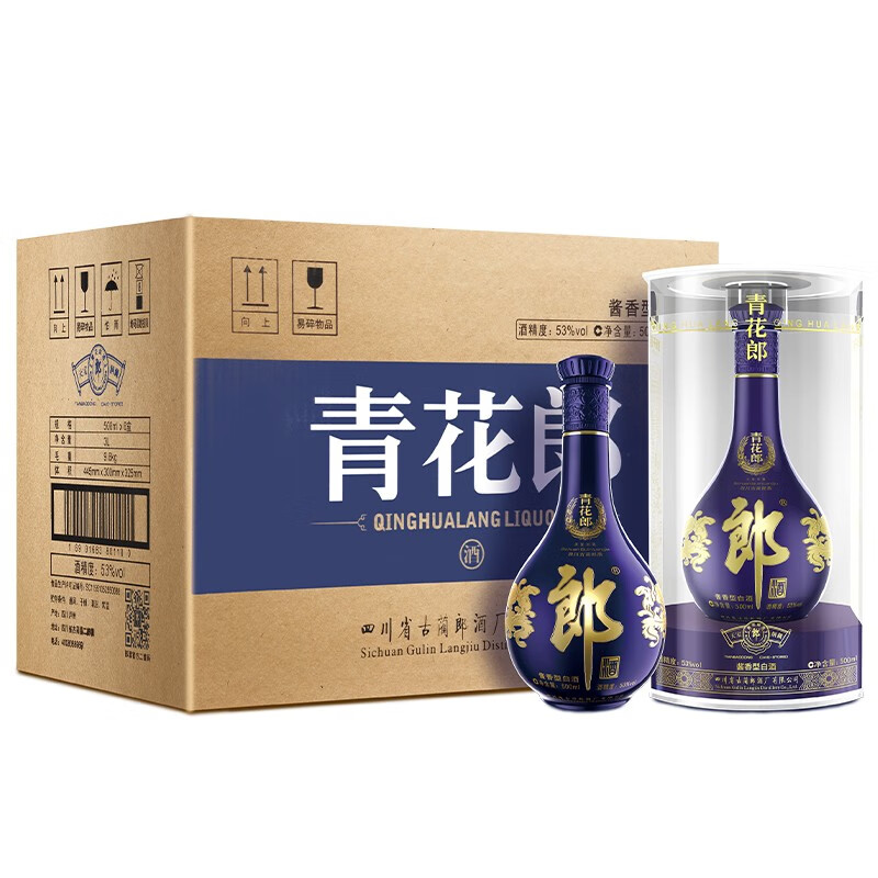 预售：郎酒 青花郎 53度 整箱装 高度白酒 500ml*6瓶 新老年份随机发货 5640元