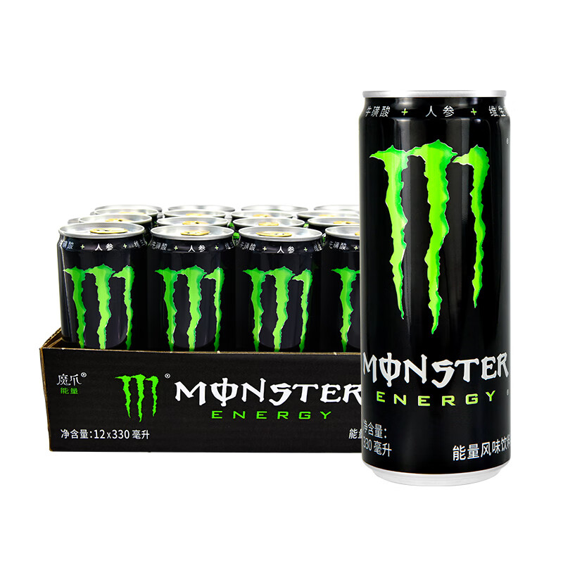 Fanta 芬达 可口可乐（Coca-Cola） Monster魔爪能量风味饮料330ml 0糖0脂肪功能饮