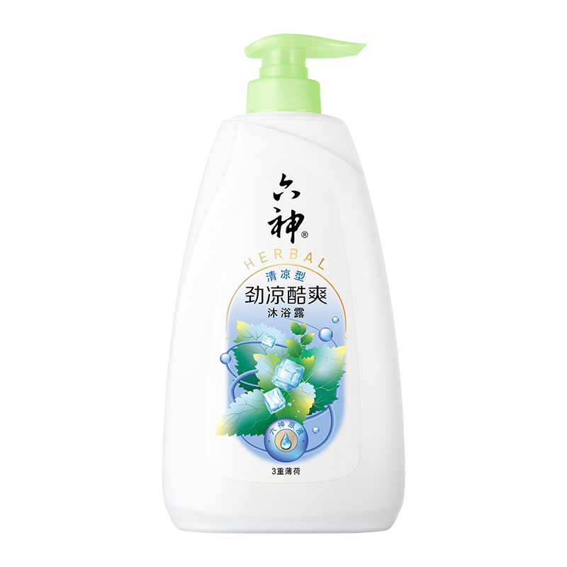 六神 劲凉酷爽沐浴露 950g 冰感薄荷香 男士女士适用 12.46元（返10元京豆后）