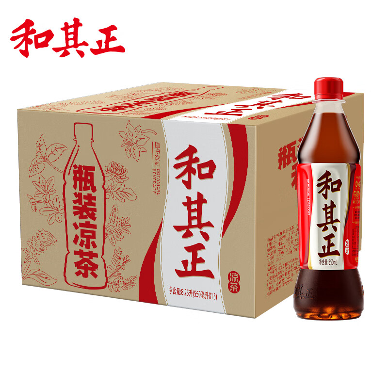 达利园 其正传统配方草本植物凉茶饮料 550ml*15瓶 42.9元/件（共85.8元）