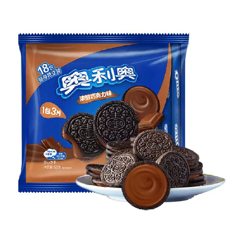 OREO 奥利奥 夹心饼干 巧克力味349g ￥5.15