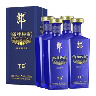 88VIP：LANGJIU 郎酒 郎牌特曲T650度兼香型白酒500ml*4瓶 375.25元