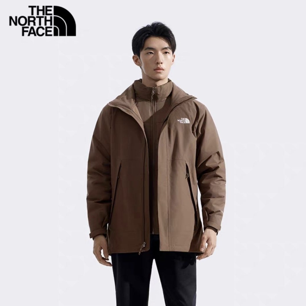 有券的上：北面 冲锋衣羽绒三合一户外鹅绒防水保暖8DMH A0M 1469.45元