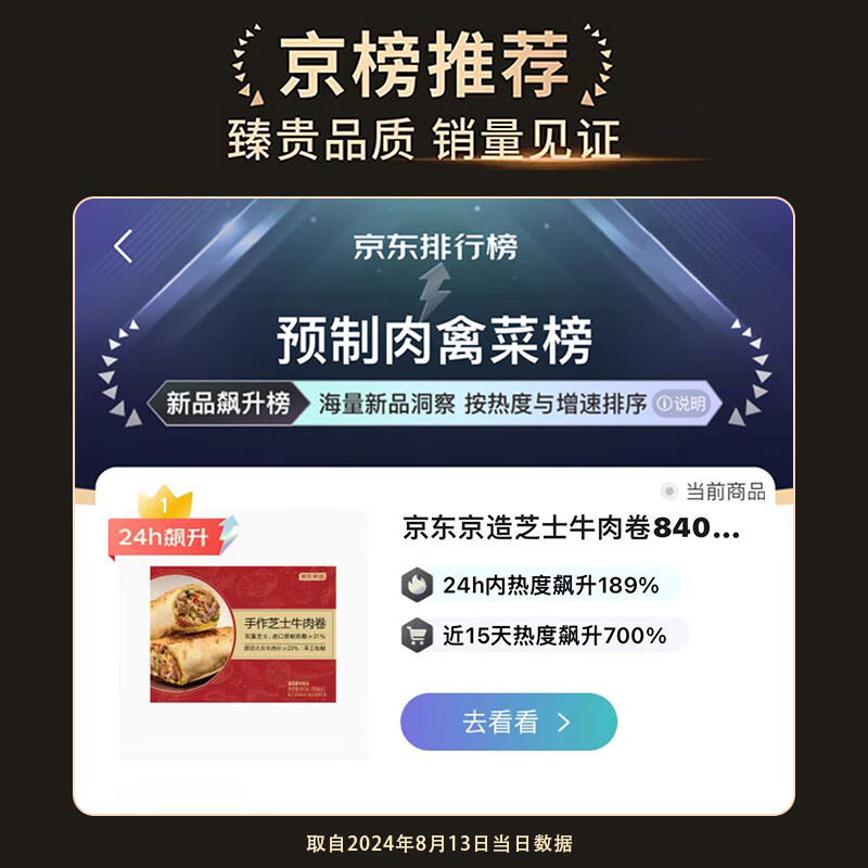 京东京造 芝士牛肉卷3枚840g早餐小吃面点下午茶空气炸锅面包披萨 38.94元 - 线报酷
