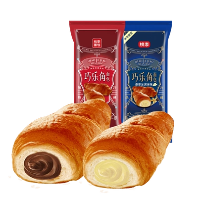 桃李 巧乐角面包 巧克力味奶油饼干碎夹心牛角包 20袋 9.67元+1.39元金币
