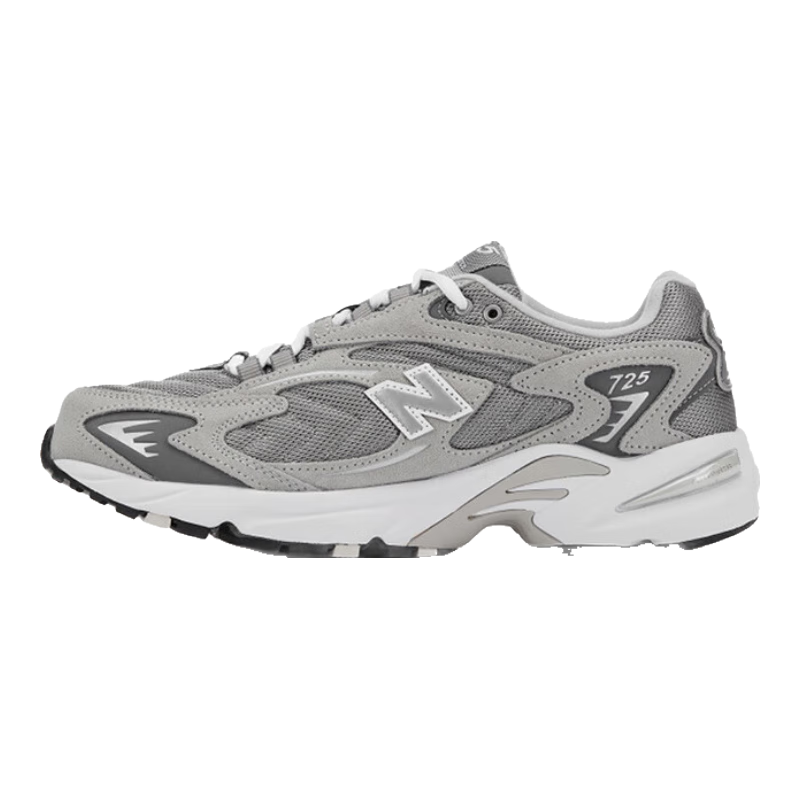 再降价、Plus：NEW BALANCE NB 725系列 休闲运动跑步鞋 ML725P-D 复古元祖灰 男女同