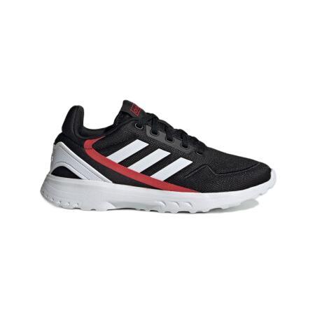 adidas 阿迪达斯 NEBZED K 男童休闲运动鞋 EH2542 1号黑色/亮白/暗红 50.96元