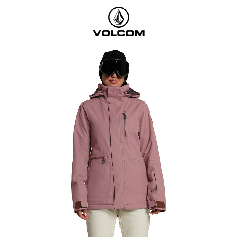 VOLCOM 钻石国际品牌耐磨防风滑雪服2023冬季新款女士时尚棉服棉衣 725.12元