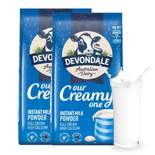 DEVONDALE 德运 澳洲进口德运学生少年全脂高钙成人牛奶粉高钙早餐1kg*2 104.3元