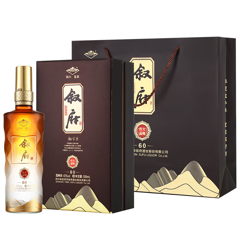 叙府 大师作品 42%vol 浓香型白酒 500mL*2瓶 148元（需用券）