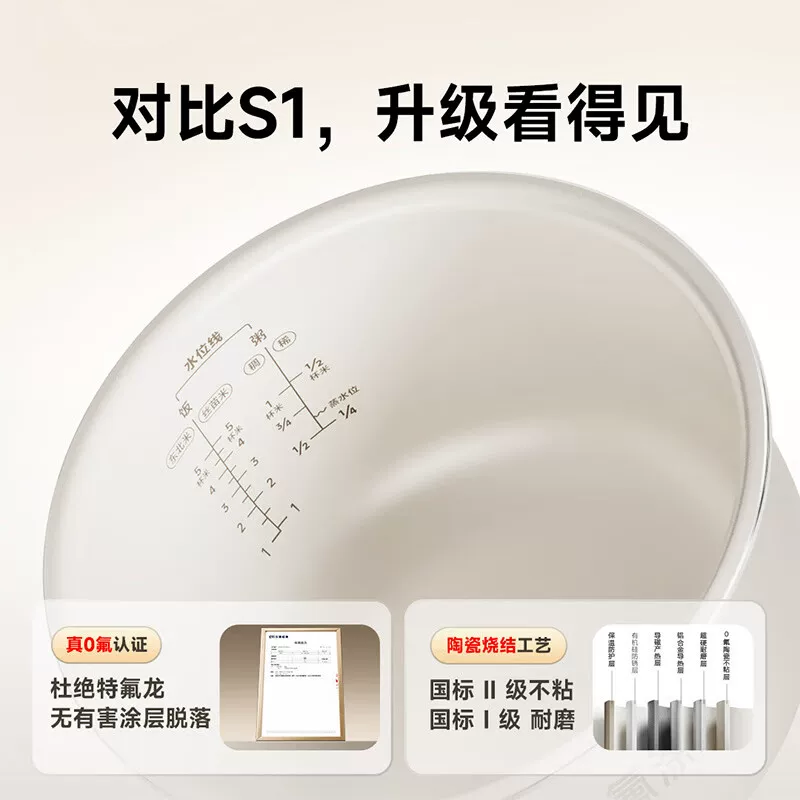 米家 IH电饭煲 0氟涂层陶瓷内胆3l 245.1元 - 线报酷