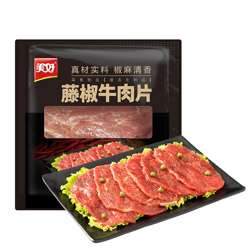 美好 藤椒牛肉片 150g 11./5元