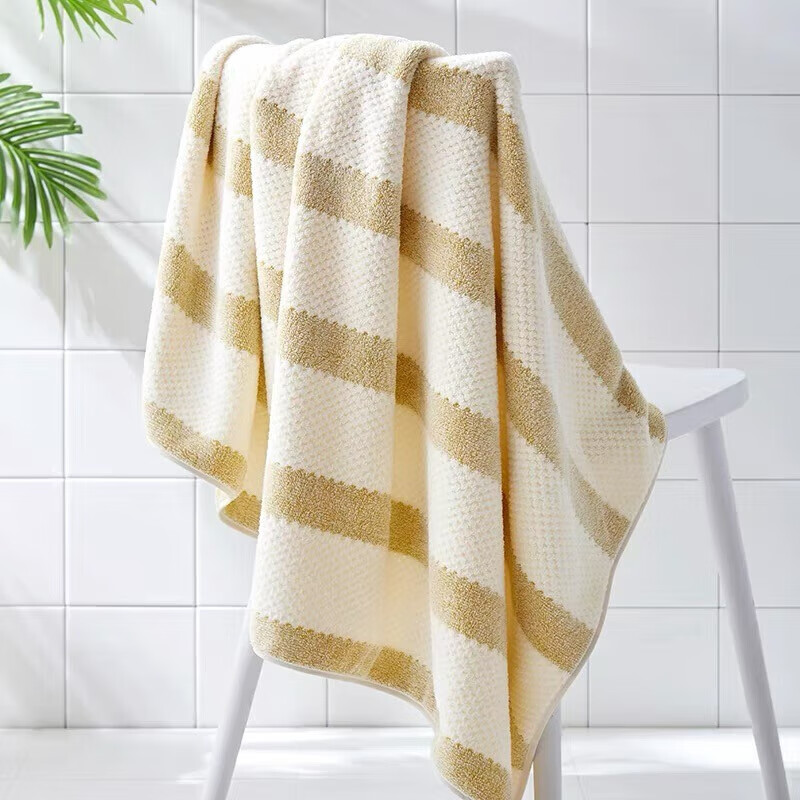 SANLI 三利 家用吸水速干成人男女大毛巾加大柔软裹巾条纹简约不掉毛浴巾 