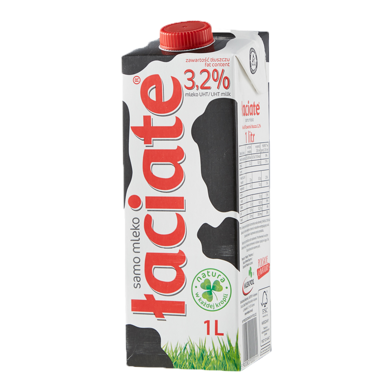 plus会员：Laciate波兰原装进口全脂牛奶1L*12整箱装 +妙可 3.2全脂纯牛奶 1L*6盒 