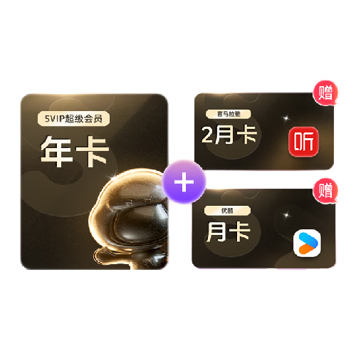 Baidu 百度 网盘 超级会员 12个月+喜马拉雅 2月卡+优酷视频月卡 180元