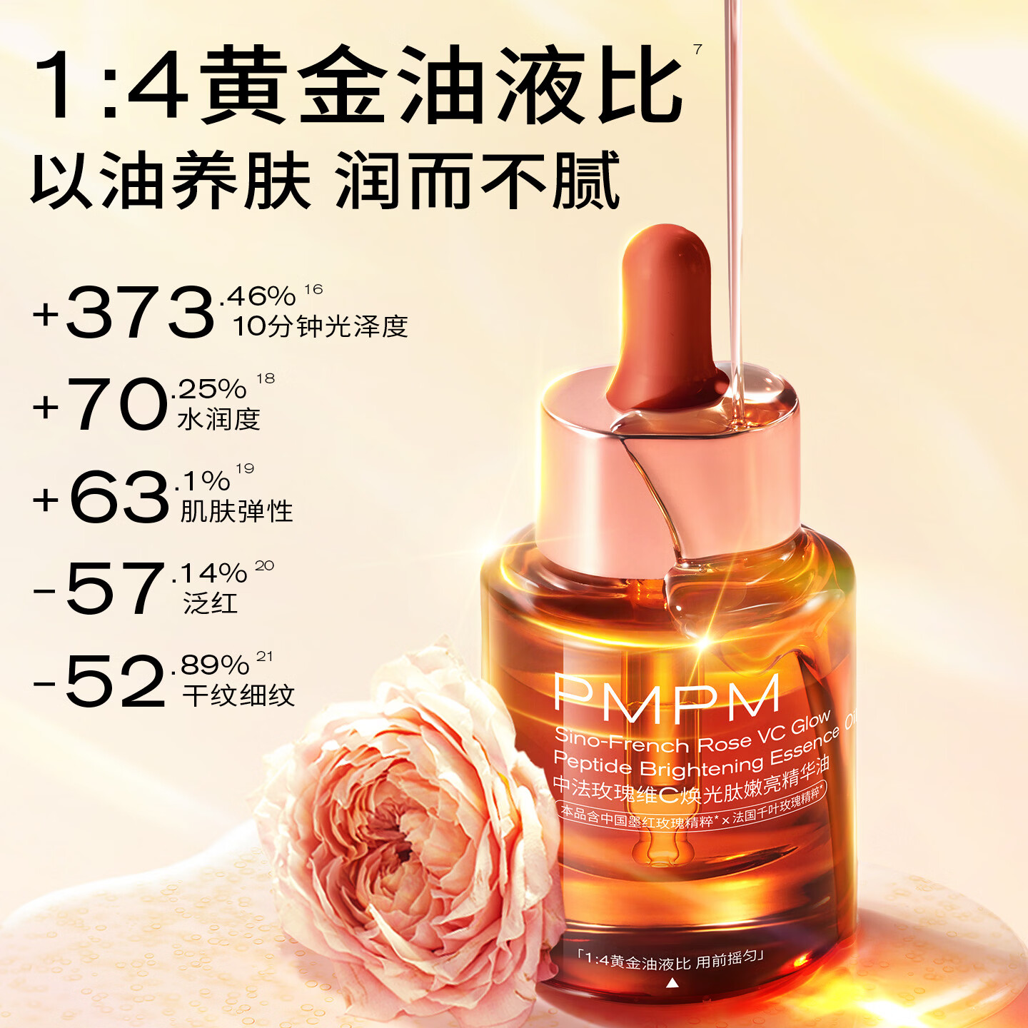 PMPM 玫瑰精华油修护松露精华油 30ml+30ml 89元（需用券）