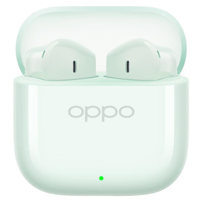 OPPO Enco Air4 新声版 半入耳式真无线蓝牙耳机 冰透绿 107.1元