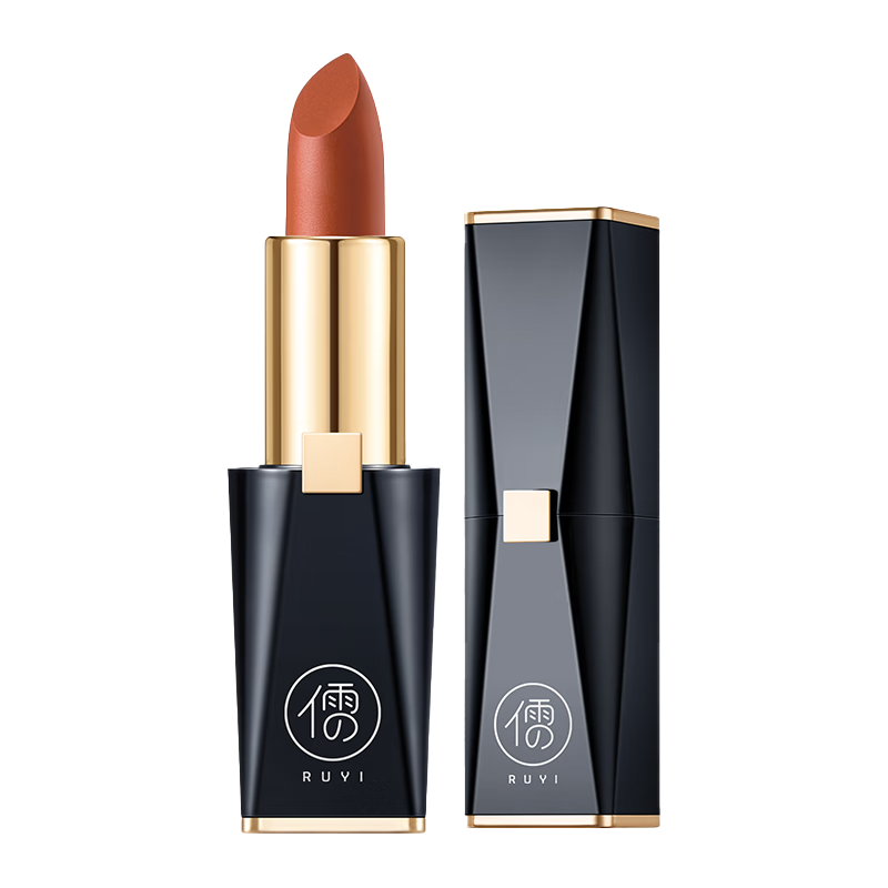 RUYI 红棕色口红3.8g 不掉色不沾杯持久保湿不脱妆适合素颜 44.5元