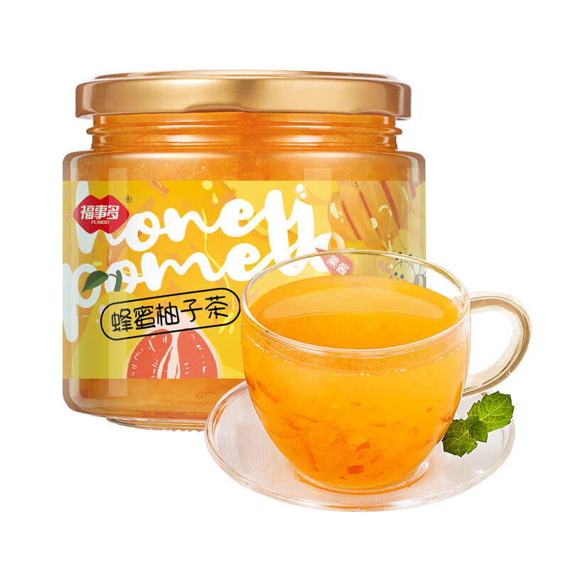 FUSIDO 福事多 蜂蜜柚子茶柠檬茶冲饮果汁水果茶饮料 蜂蜜柚子茶450g 19.9元（需用券）