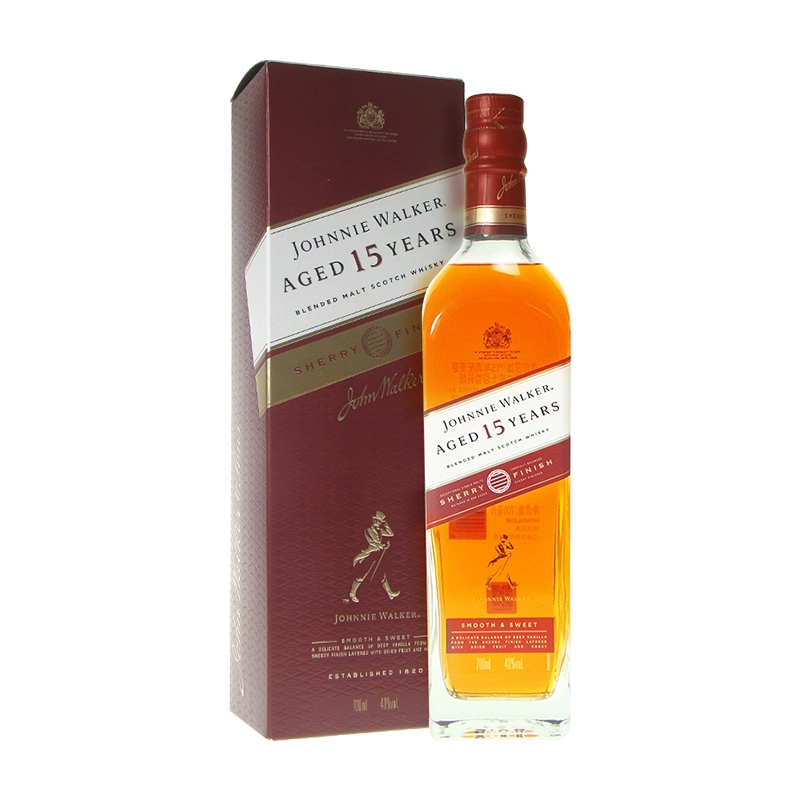 JOHNNIE WALKER 尊尼获加 15年 雪莉 苏格兰 调和威士忌 40%vol 700ml ￥459