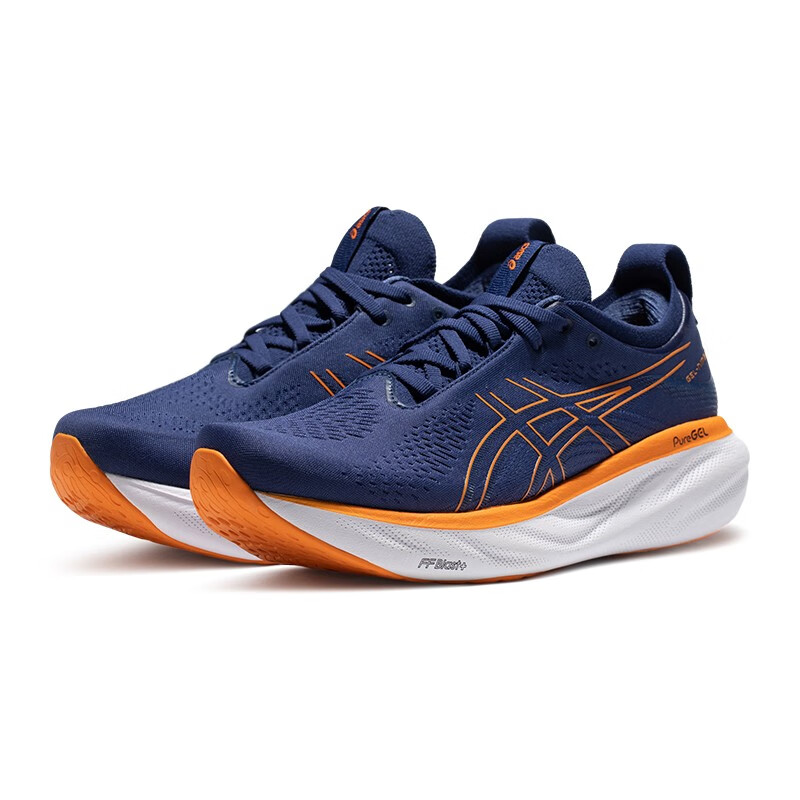 20点开始：ASICS 亚瑟士 男士缓震透气运动鞋 GEL-NIMBUS 25 蓝色/橙色 645元