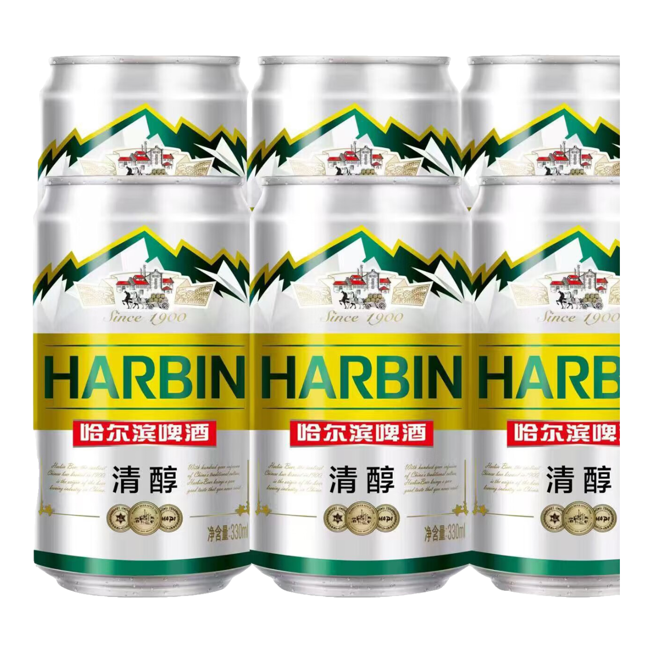 哈尔滨啤酒哈尔滨啤酒 清醇 330mL 6罐 整箱装 9.9元