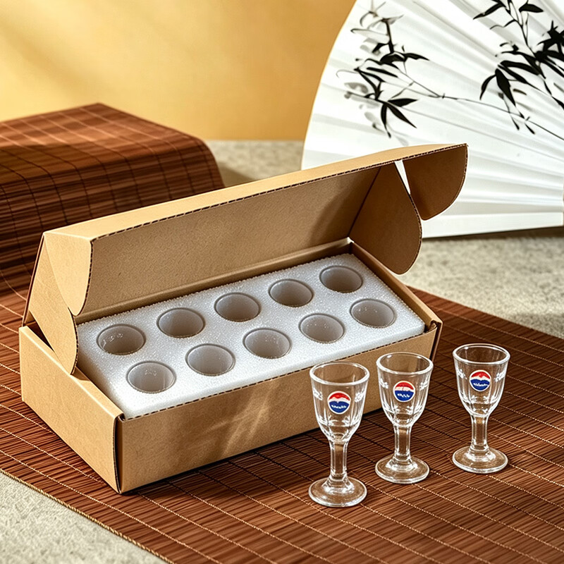茅台 品鉴酒杯套装 高脚杯小酒杯10ml 一盒10杯 宴请品鉴皆宜 15.82元 - 线报酷