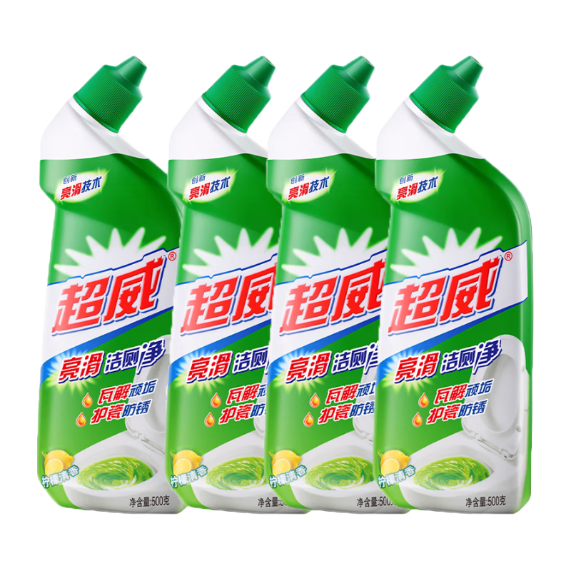 88VIP：超威 亮滑香氛洁厕净 500g*4瓶 8.9元（需用券）