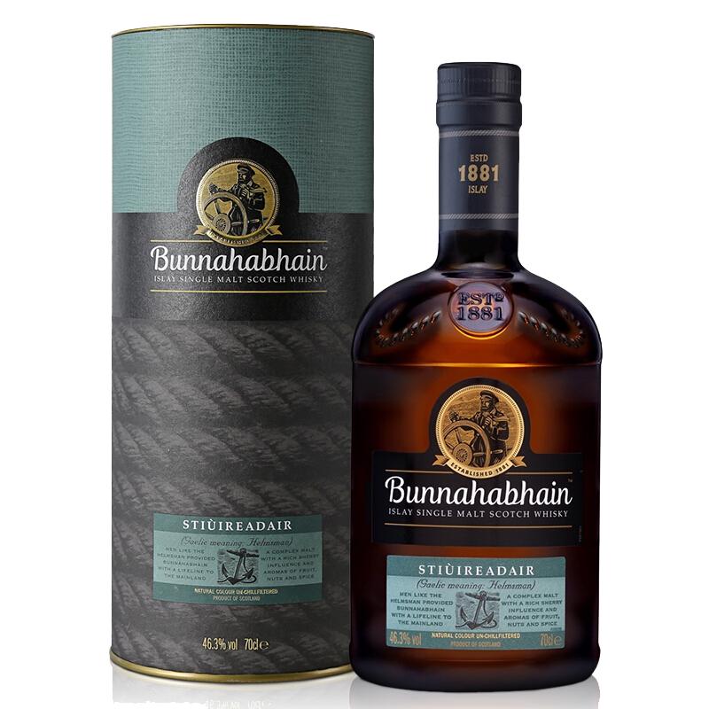 Bunnahabhain 海洋之舵 单一麦芽 苏格兰威士忌 46.3%vol 700ml 198.55元