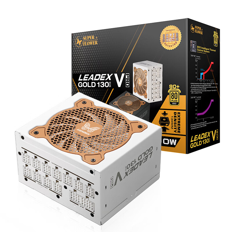 振华 LEADEX VG1000W ATX 金牌全模组电脑电源 1000W 799元