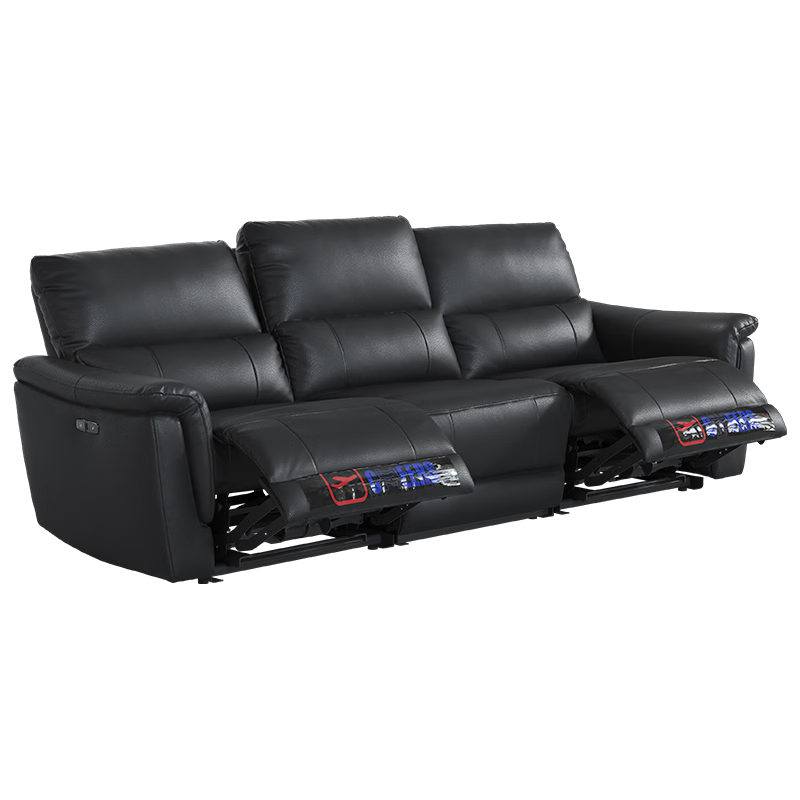 芝华仕 智能椅 真皮沙发 电动功能 午夜黑-小三座双电-2.28M 3人位 3965.38元