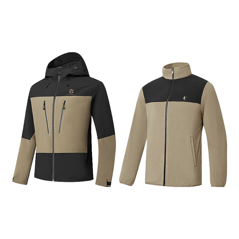 乔丹 山神PRO 抓绒内胆三合一冲锋衣 269元、包邮