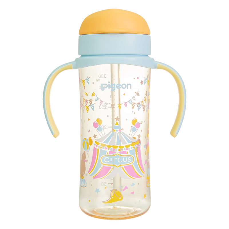 贝亲 自然成长翻盖直饮吸管奶瓶330ml 马戏团 18月+ AA279 109.7元（需用券）