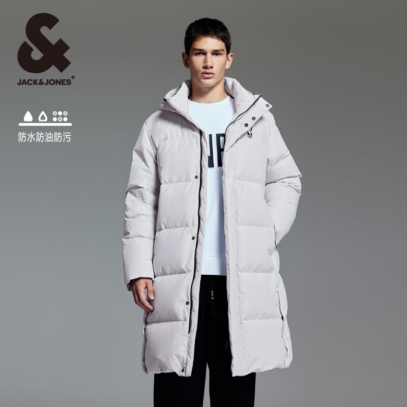 杰克琼斯 冬季长款防泼水羽绒服合集 224312002港雾灰 252.1元（需用券）