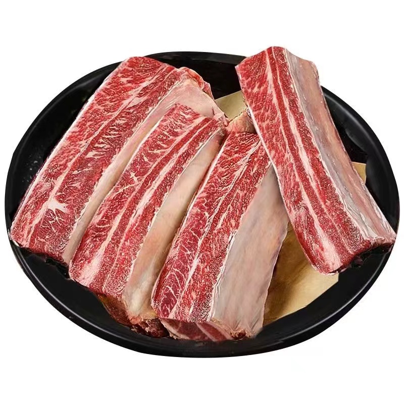 新鲜牛肋排带肉牛排骨 5斤装 129元（需用券）
