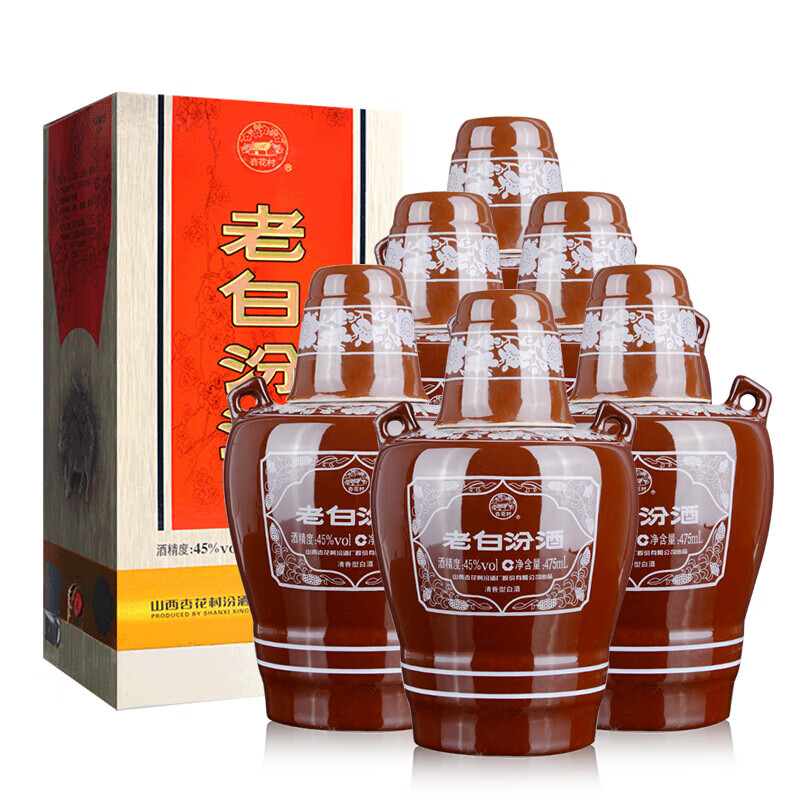 移动端、京东百亿补贴：汾酒 老白汾10 45%vol 清香型白酒 475ml*6瓶 691.11元（