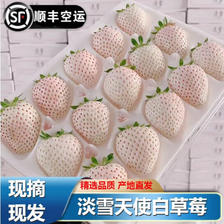 糜鸿【顺丰】淡雪草莓奶油白草莓特大果礼盒装1--2斤 50.34元（需用券）