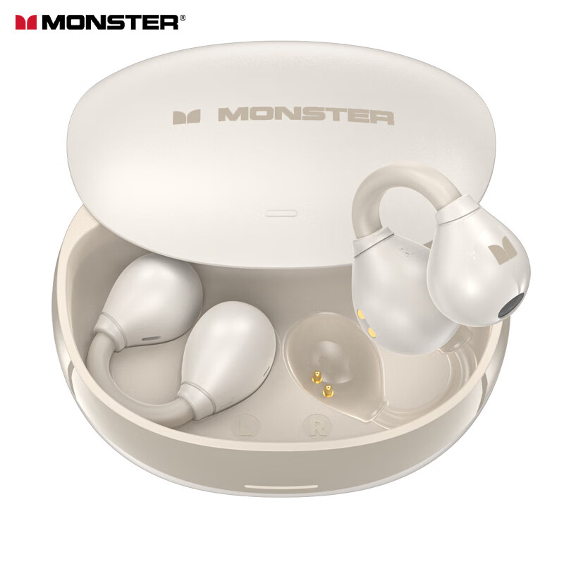 MONSTER 魔声 Open Ear AC500无线蓝牙耳机 不入耳迷你耳夹式开放耳机 运动跑步防