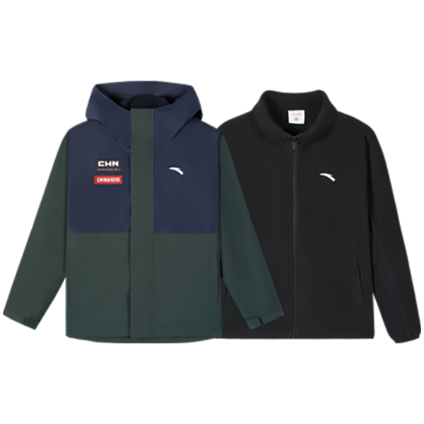 24日10点：安踏 男童三合一可拆卸小软壳外套 139元