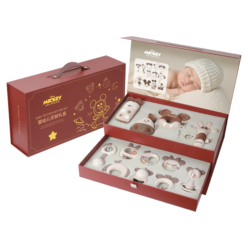 迪士尼 婴儿玩具0-6-12个月新生儿物高档礼盒白天满月实用摇铃 168元