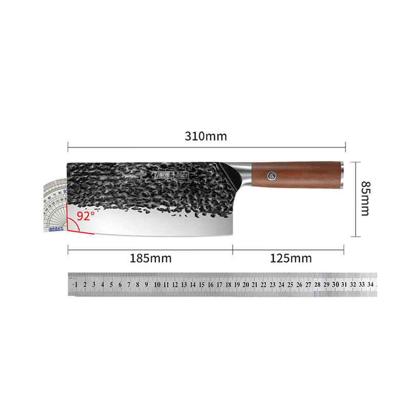 移动端：張小泉 木兰系列 锻打斩切刀 刃长18.5cm 89元