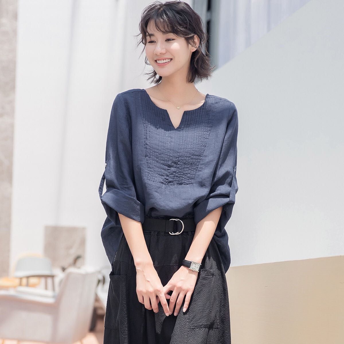限尺码:子陌新品新款百搭休闲文艺长袖丝麻女式衬衫138元- 唯品会| 逛 限尺码:子陌新品新款百搭休闲文艺长袖丝麻女式衬衫138元- 唯品会| 逛