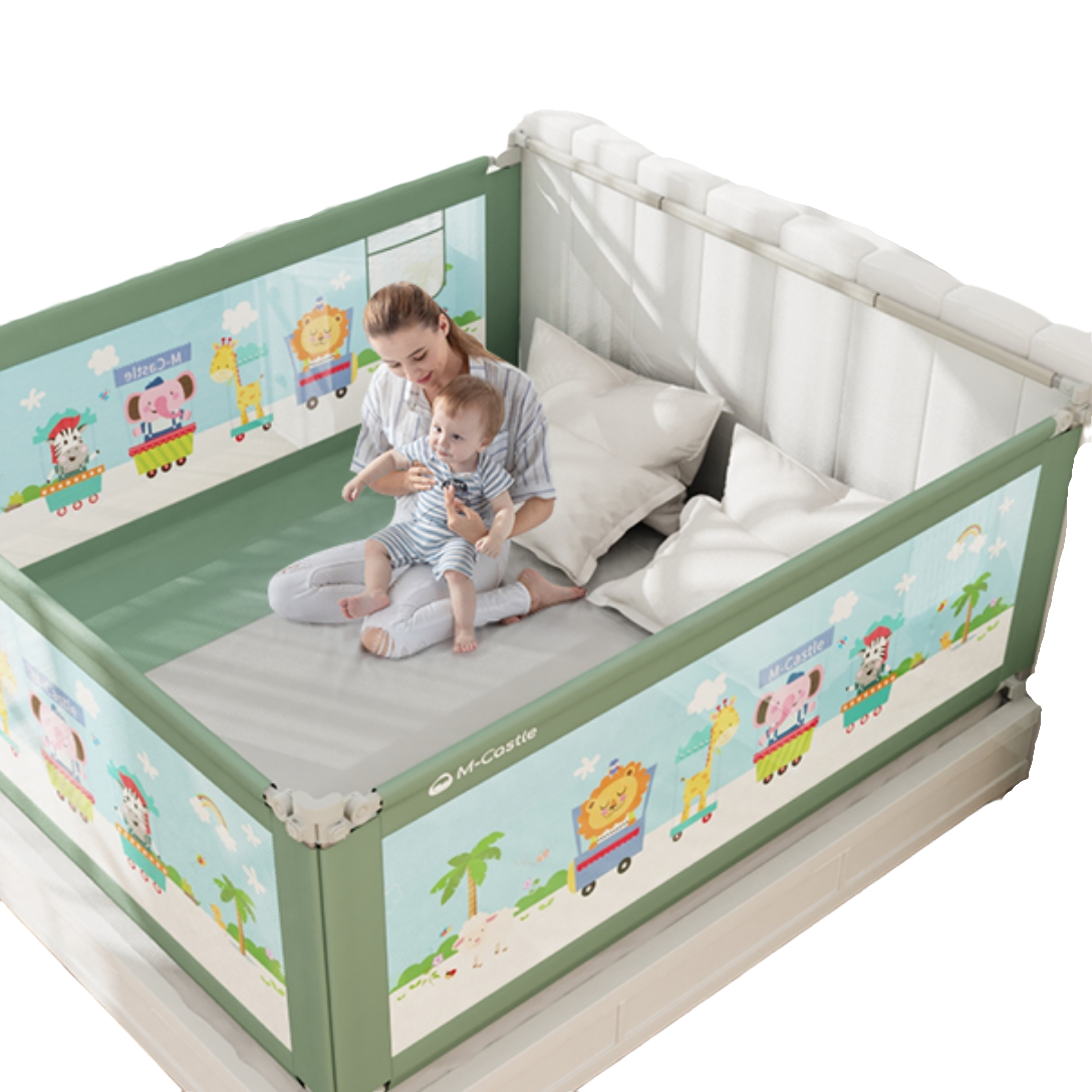 M-CASTLE MC402 婴儿床护栏 单面装 冰绿色 2m 79元（需用券）