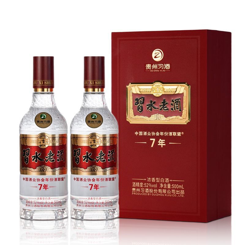 习酒 老酒7年 52度浓香型白酒 500ml*2瓶 送酒具一套 396.55元（需用券）