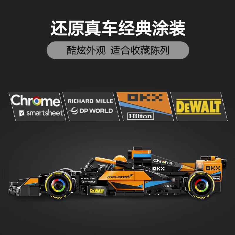 乐高 LEGO 超级赛车系列 76919 2023 年迈凯伦 McLaren F1 赛车 168.25元（需用券）